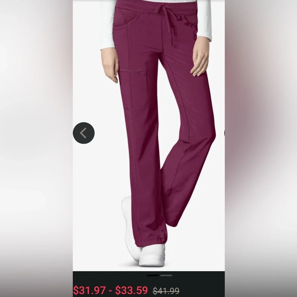 Women's V-Neck Scrub Top M bottoms S petite - Picture 2 of 5